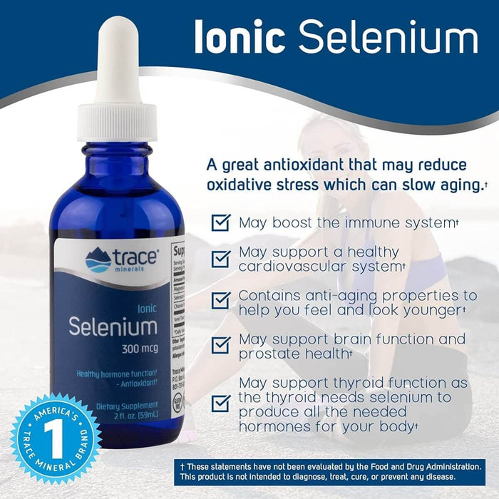 Trace Minerals Liquid Ionic Selenium (300 mcg) 2 oz - Skin Care at MySupplementShop by Trace Minerals