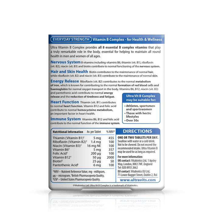 Vitabiotics Ultra Vit B Complex Premium Quality x 60