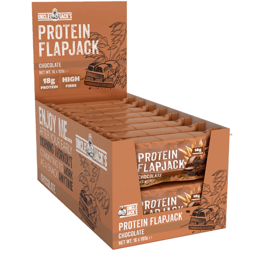 Uncle Jack's Protein Flapjacks 16 x 100g - Chocolate Coconut - Protein Flapjack at MySupplementShop by Uncle Jack'S