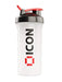 ICON Nutrition Classic Protein Shaker Bottle 600ml Protein Shaker (Clear/Black (Red Cap)) - Sports Nutrition at MySupplementShop by ICON Nutrition