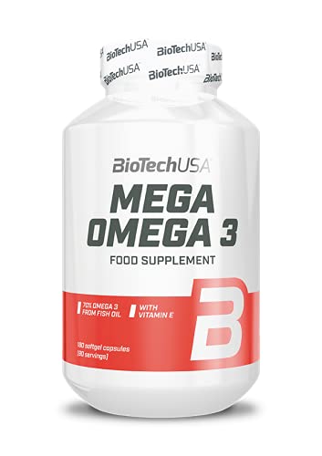 BioTechUSA Mega Omega 3 - 180 caps - Omegas, EFAs, CLA, Oils at MySupplementShop by BioTechUSA