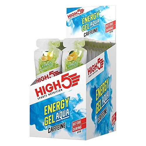 High 5 Energy Gel Aqua Citrus Caffeine 20 x 66g - Sports Nutrition at MySupplementShop by High 5