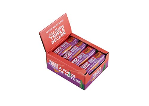 Tribe Nut Butter Triple Decker Plant Protein Bar 12x40g Choc Maple - Default Title - Protein Bars at MySupplementShop by Tribe