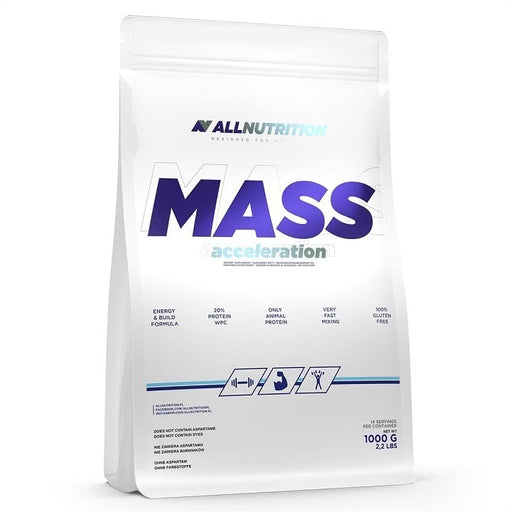 Allnutrition Mass Acceleration, Cappucino - 1000 grams - Weight Gainers & Carbs at MySupplementShop by Allnutrition