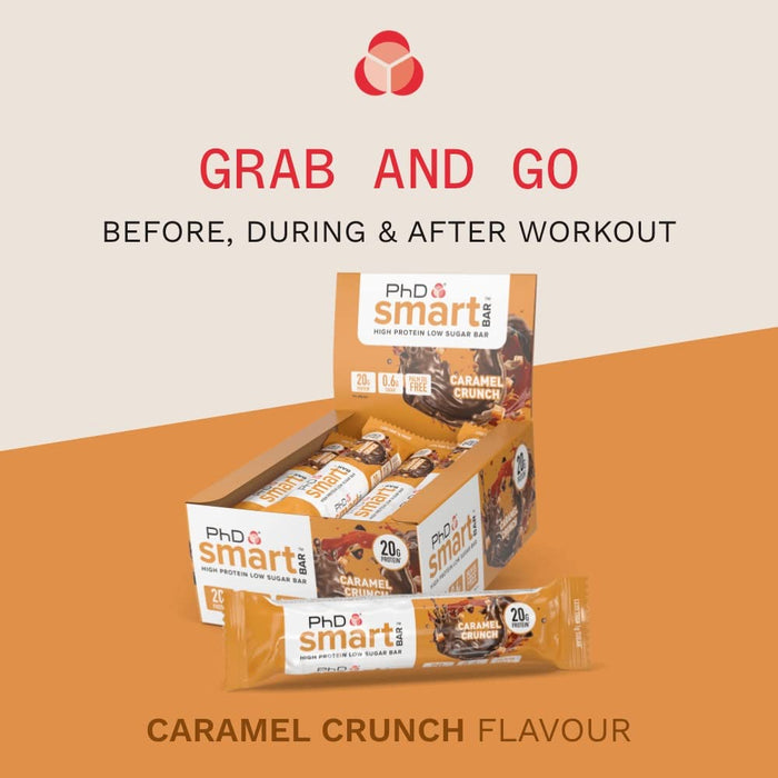 PhD Smart Bar, Caramel Crunch - 12 bars - Health Foods at MySupplementShop by PhD