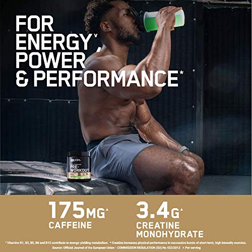 Optimum Nutrition Gold Standard Pre Workout Green Apple Flavoured Powder 330g - Pre & Post Workout at MySupplementShop by Optimum Nutrition