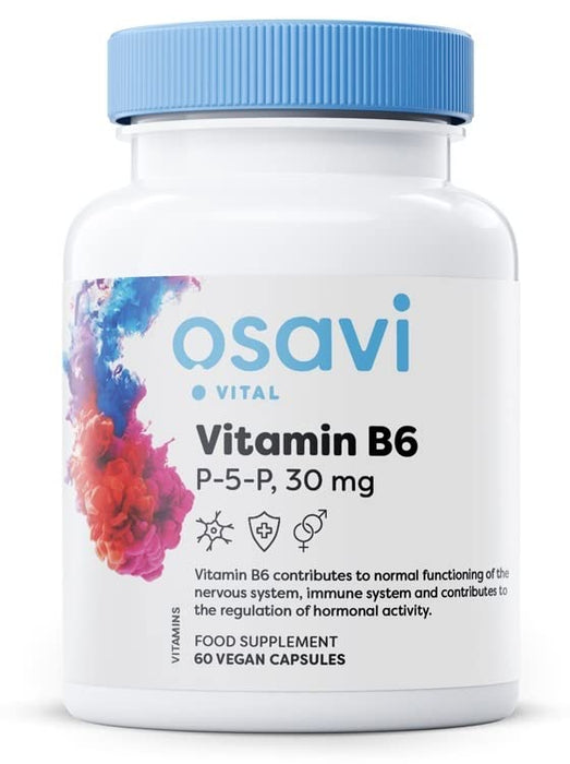 Osavi Vitamin B6 - P-5-P, 30 mg - 60 vegan caps - Vitamin B6 at MySupplementShop by Osavi