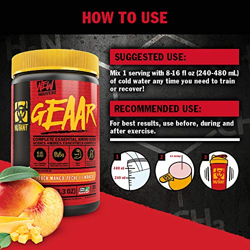 MUTANT GEAAR EAA & BCAA Powder - Tasty, 30 Servings - Amino Acids and BCAAs at MySupplementShop by Mutant