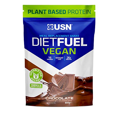 USN Diet Fuel Vegan Chocolate 880g: Dairy Free Vegan Meal Replacement Shake & Vegan Protein Powders - Default Title - Sports Nutrition at MySupplementShop by USN