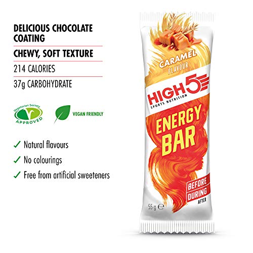 HIGH5 Energy Bar Real Fruits Soft Bar No Artificial Sweeteners (Caramel 25 x 55g) - Endurance & Energy at MySupplementShop by HIGH5