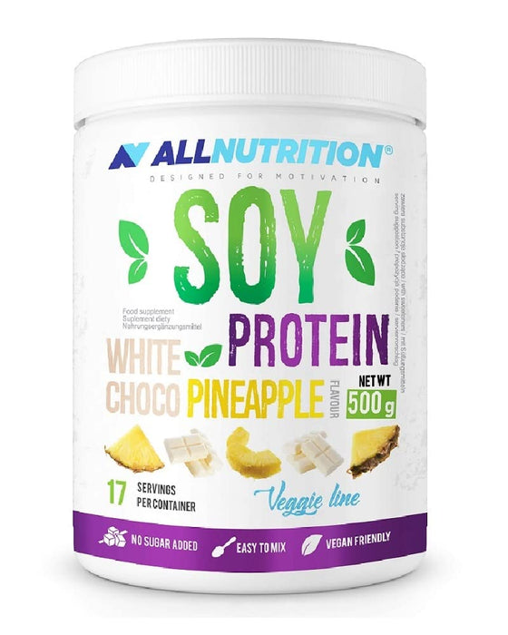 Allnutrition Soy Protein, White Choco Pineapple - 500g - Protein at MySupplementShop by Allnutrition