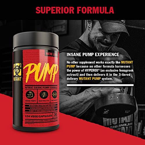 Mutant Pump 154 Caps - Nitric Oxide Boosters at MySupplementShop by Mutant