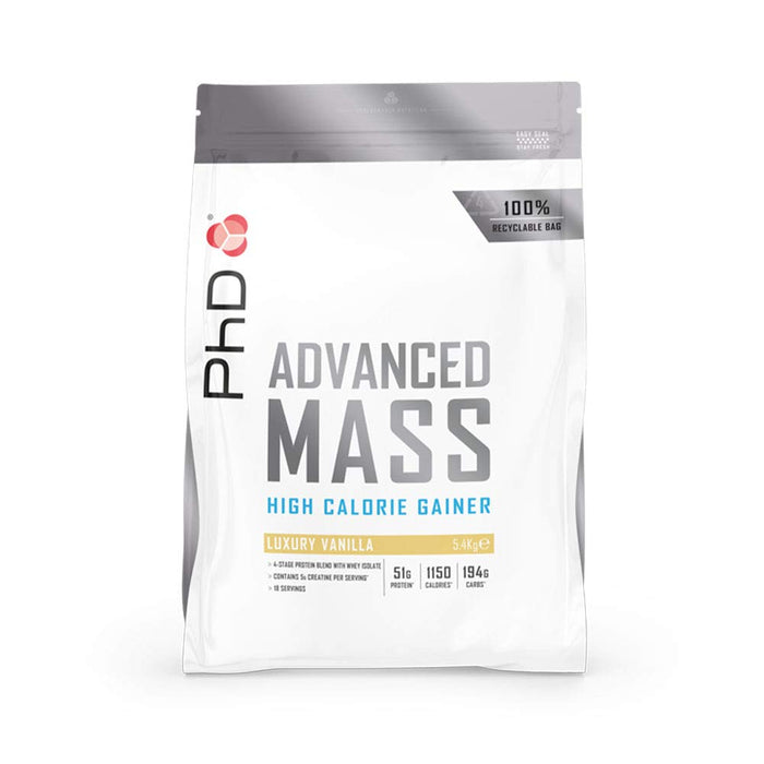 PhD Advanced Mass, Luxury Vanilla - 5400 grams - Weight Gainers & Carbs at MySupplementShop by PhD