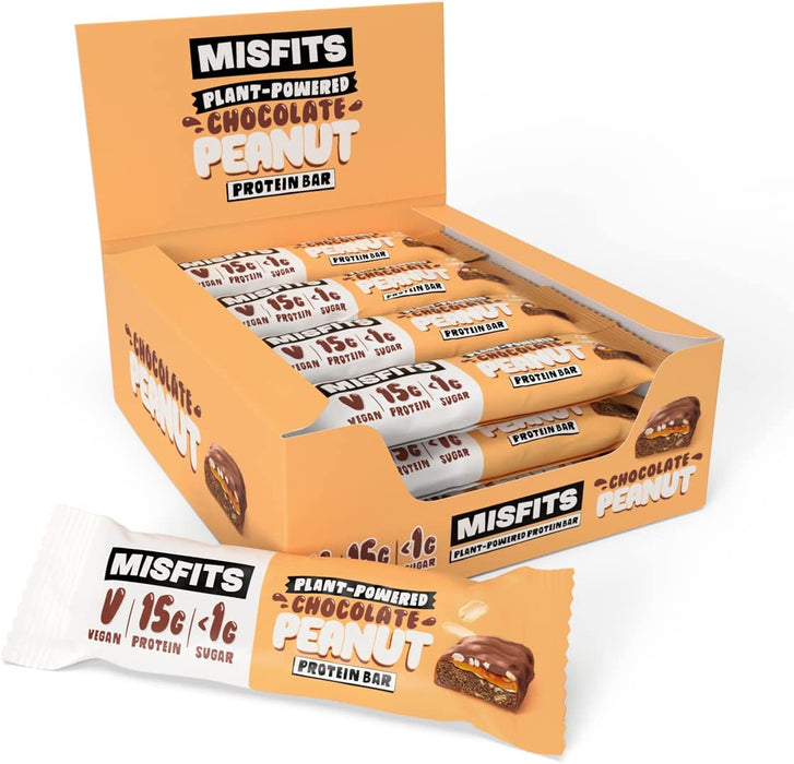 Misfits Vegan Protein Bar 12 x 45g - Health & Beauty > Health Care > Fitness & Nutrition > Vitamins & Supplements at MySupplementShop by Misfits