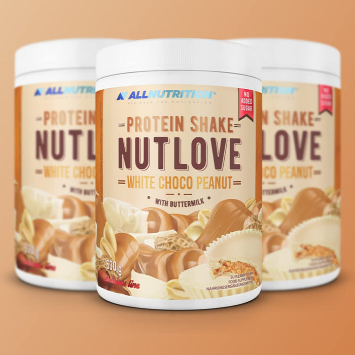 Allnutrition Nutlove Protein Shake, White Choco Peanut - 630 grams - Protein at MySupplementShop by Allnutrition