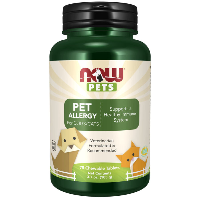 NOW Foods Pets, Pet Allergy - 75 chewable tablets - Pet supplements at MySupplementShop by NOW Foods