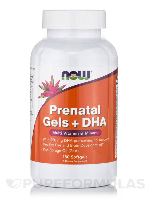 NOW Foods Prenatal Gels + DHA - 180 softgels - Vitamins & Minerals at MySupplementShop by NOW Foods