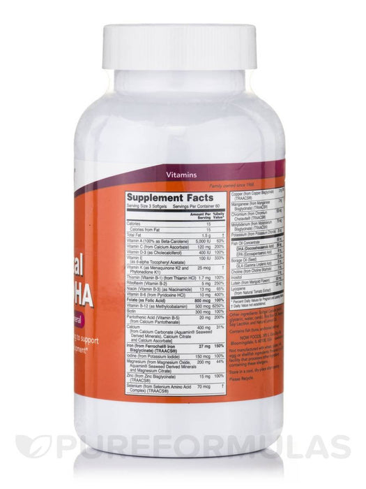 NOW Foods Prenatal Gels + DHA - 180 softgels - Vitamins & Minerals at MySupplementShop by NOW Foods