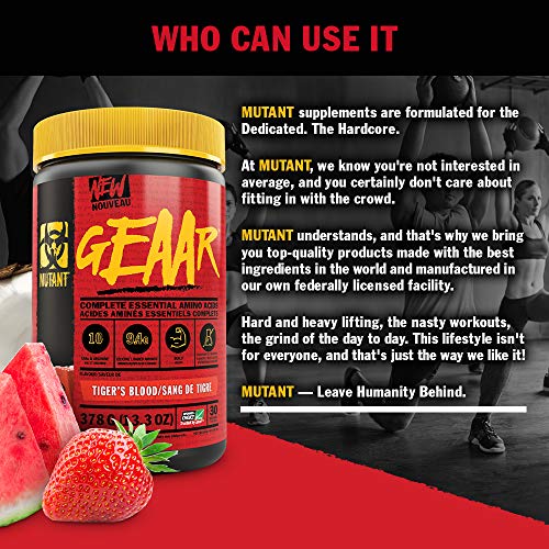 MUTANT GEAAR EAA Powder - Mango - 30 Servings - Amino Acids and BCAAs at MySupplementShop by Mutant