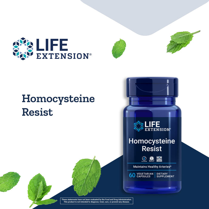 Life Extension Homocysteine Resist - 60 vcaps - Vitamin B at MySupplementShop by Life Extension