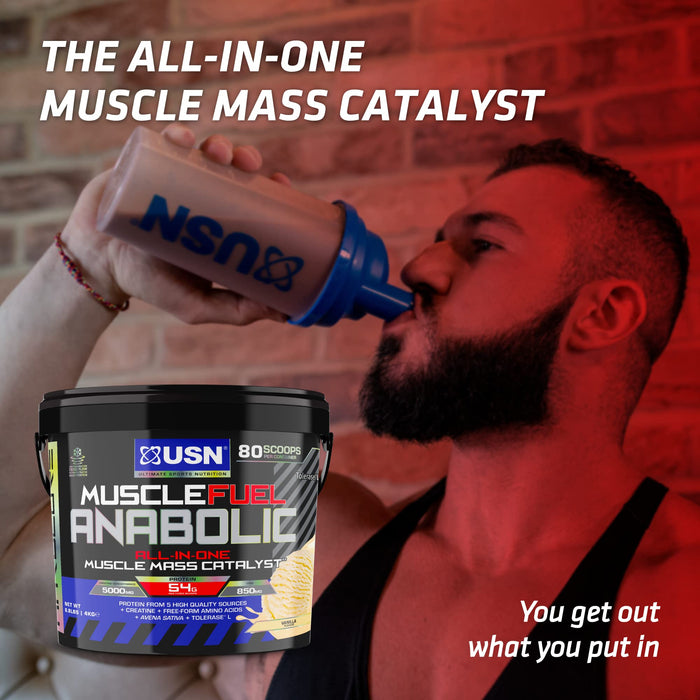 USN Muscle Fuel Anabolic 4kg | All-in-one Protein Powder - Whey Proteins at MySupplementShop by USN