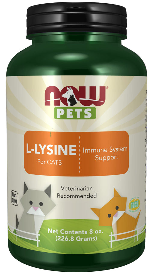 NOW Foods Pets, L-Lysine for Cats - 226g - Pet supplements at MySupplementShop by NOW Foods