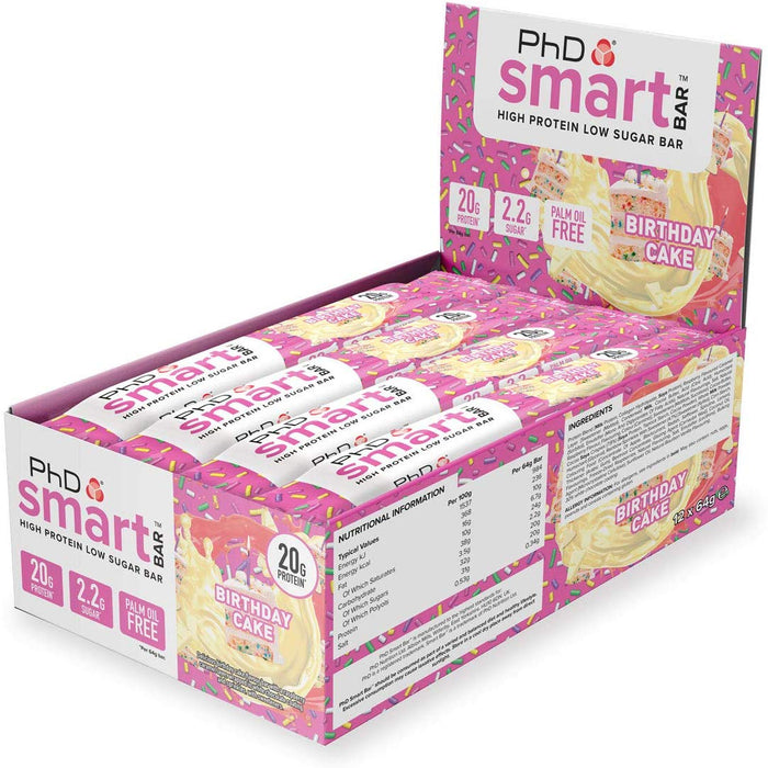 PhD Nutrition Smart Bar 12 x 64g - Protein Bars at MySupplementShop by PhD