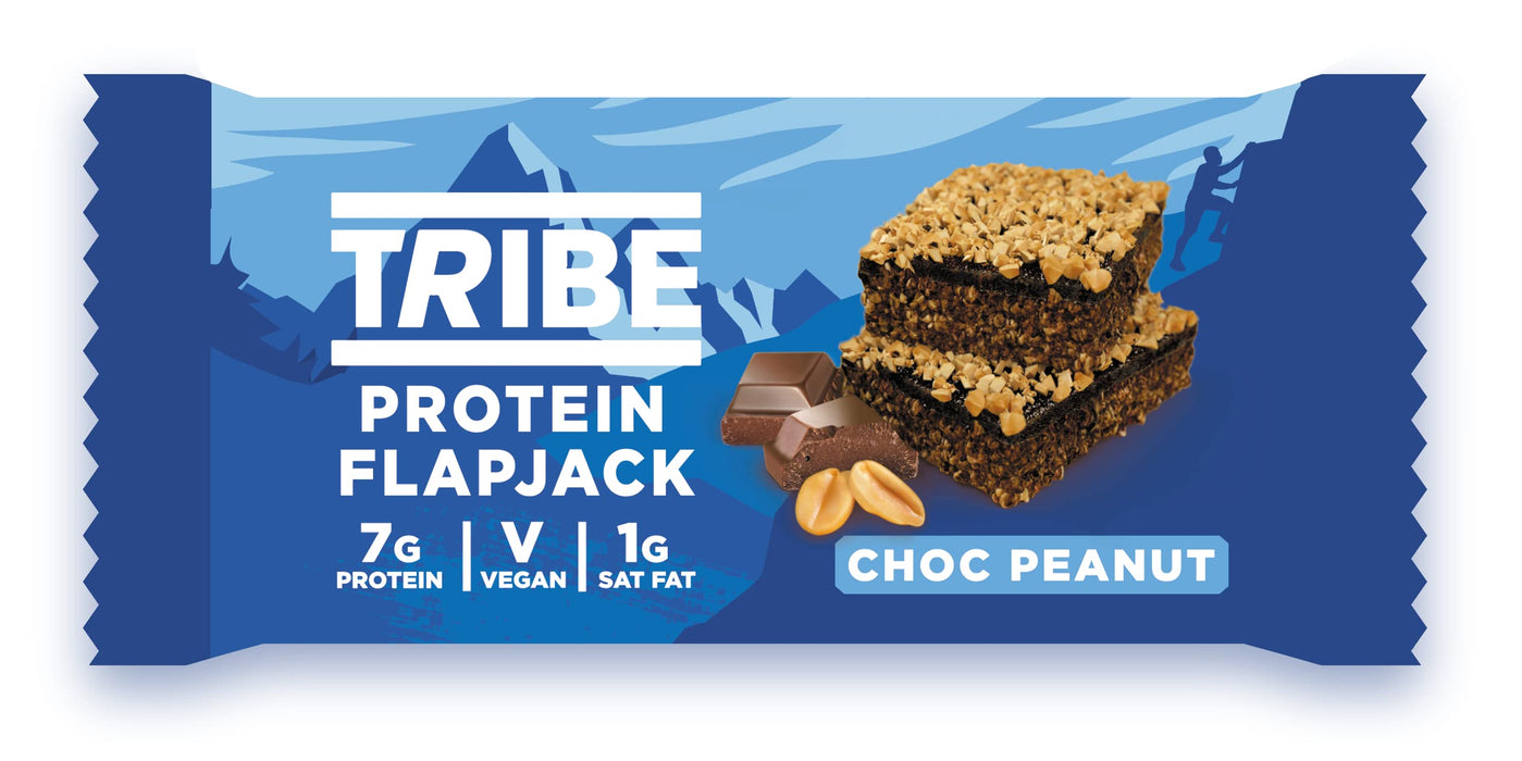 Tribe Protein Flapjack, Choc Peanut - 12 x 50g - Protein Bars at MySupplementShop by Tribe