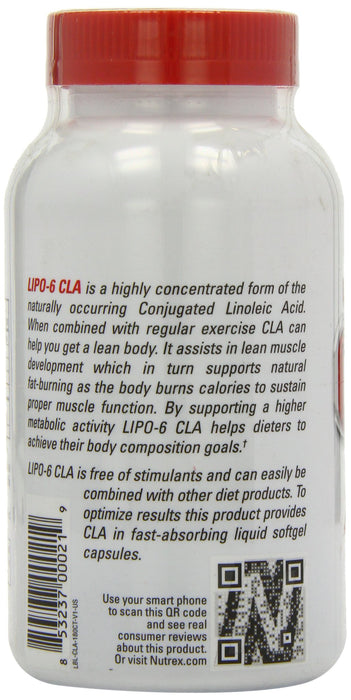 Nutrex Lipo-6 CLA - 180 softgels - Omegas, EFAs, CLA, Oils at MySupplementShop by Nutrex