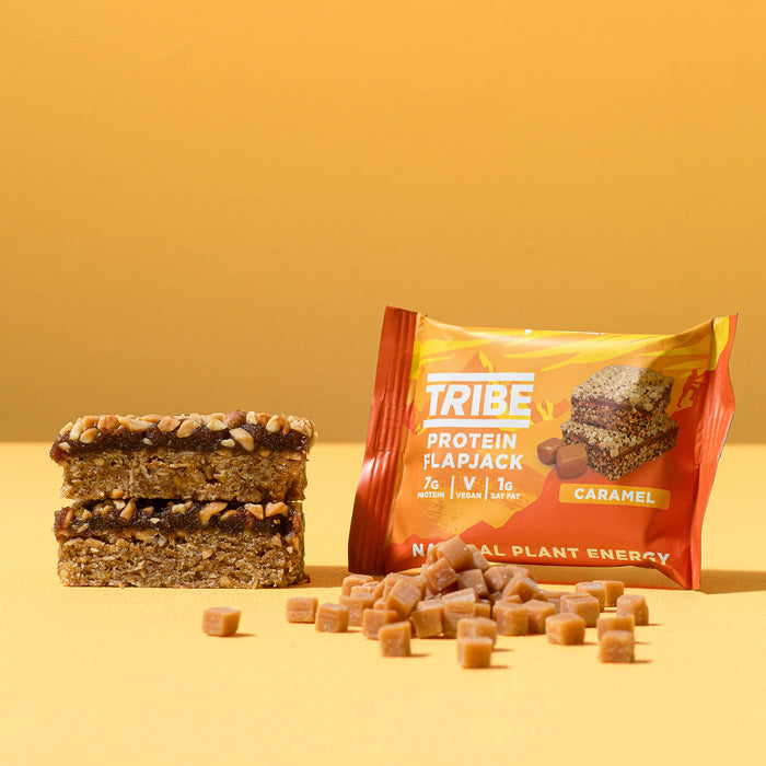 Tribe Protein Flapjack, Caramel - 12 x 50g - Protein Bars at MySupplementShop by Tribe