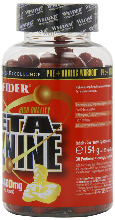 Weider Beta-Alanine - 120 caps - Amino Acids and BCAAs at MySupplementShop by Weider