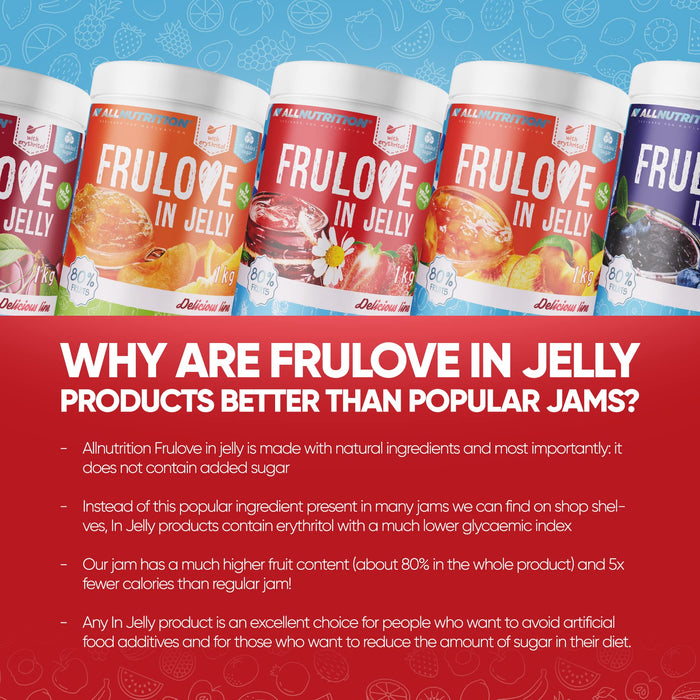 Allnutrition Frulove In Jelly, Raspberry & Apple - 1000g - Food Cupboard at MySupplementShop by Allnutrition