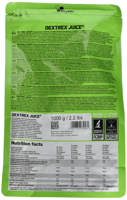 Olimp Nutrition Dextrex Juice, Apple - 1000 grams - Weight Gainers & Carbs at MySupplementShop by Olimp Nutrition