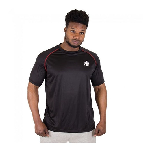 Gorilla Wear Performance T-Shirt - Black/Red - Small - T-Shirt at MySupplementShop by Gorilla Wear