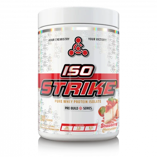 Chemical Warfare Iso- Strike Whey Isolate 900g Strawberry Cheesecake - Sports Supplements at MySupplementShop by Chemical Warfare