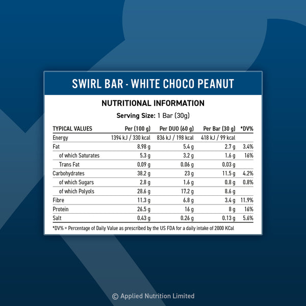 Applied Nutrition Swirl Bar 12 x 60g - Protein Bars at MySupplementShop by Applied Nutrition