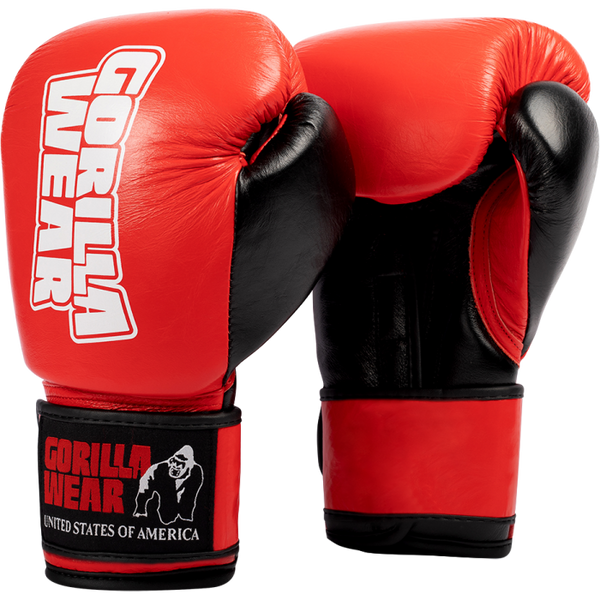 Gorilla Wear Ashton Boxing Gloves - Red/Black - Boxing Gloves at MySupplementShop by Gorilla Wear