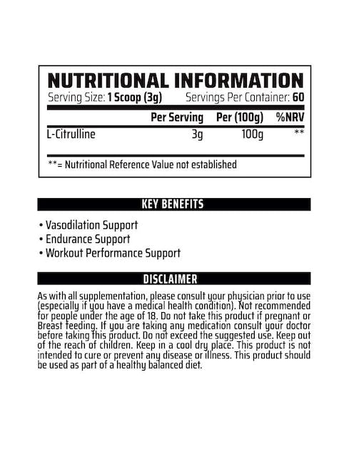 Chemical Warfare Citrulline 180g - Health Foods at MySupplementShop by Chemical Warfare