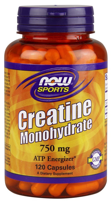 NOW Foods Creatine Monohydrate, 750mg 120 vCapsules - Creatine Capsules at MySupplementShop by NOW Foods