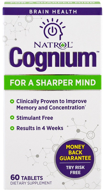 Natrol Cognium For Sharped Mind, 100mg - 60 tabs - Health and Wellbeing at MySupplementShop by Natrol