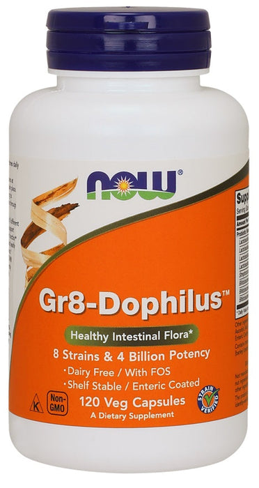 NOW Foods Gr8-Dophilus - 120 vcaps - Health and Wellbeing at MySupplementShop by NOW Foods