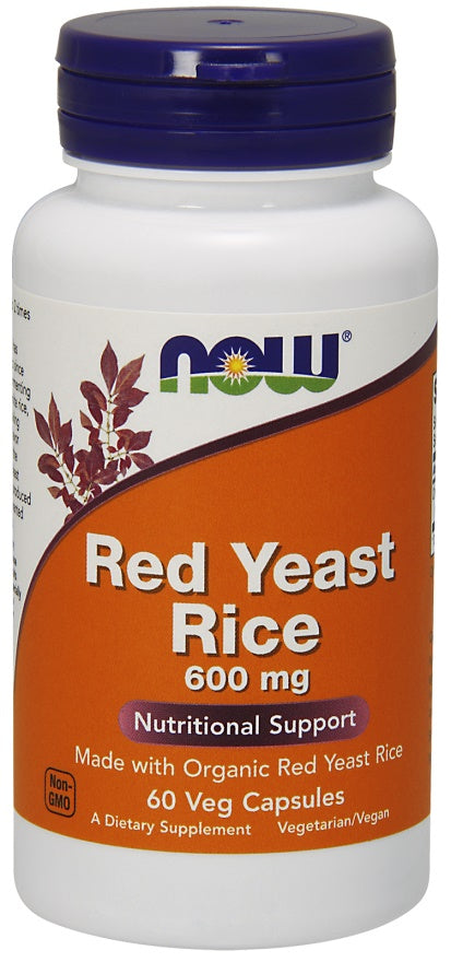 NOW Foods Red Yeast Rice, 600mg - 60 vcaps - Health and Wellbeing at MySupplementShop by NOW Foods