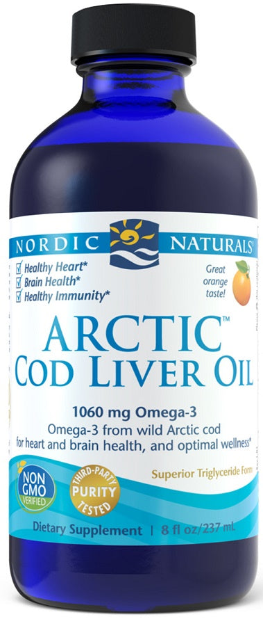 Nordic Naturals Arctic Cod Liver Oil, 1060mg Orange - 237 ml. - Health and Wellbeing at MySupplementShop by Nordic Naturals