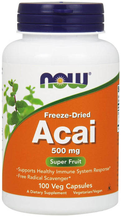 NOW Foods Acai, 500mg - 100 vcaps - Health and Wellbeing at MySupplementShop by NOW Foods