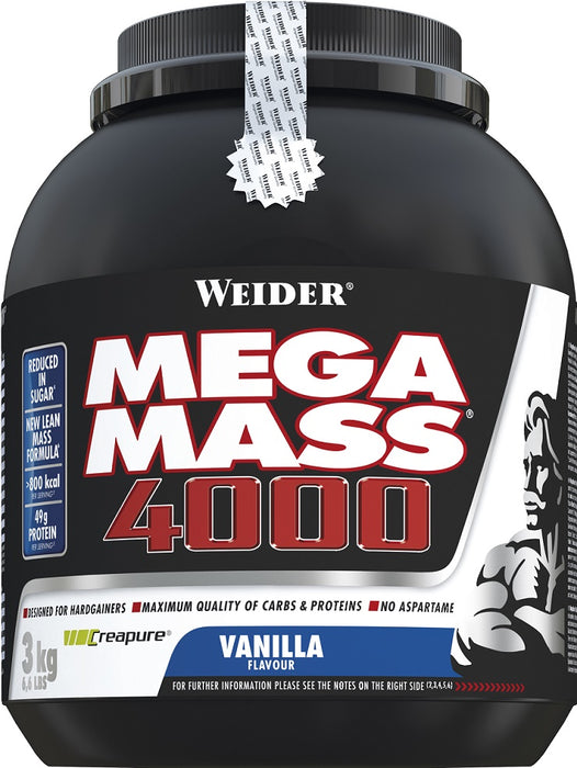 Weider Mega Mass 4000, Vanilla - 3000 grams - Default Title - Weight Gainers & Carbs at MySupplementShop by Weider