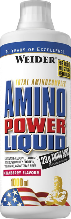 Weider Amino Power Liquid, Mandarine - 1000 ml. - Amino Acids and BCAAs at MySupplementShop by Weider