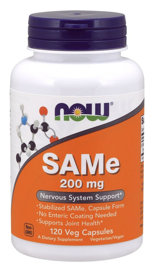 NOW Foods SAMe, 200mg - 120 vcaps - Joint Support at MySupplementShop by NOW Foods