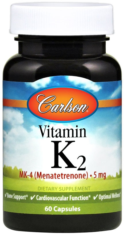 Carlson Labs Vitamin K2 MK-4, 5mg - 60 caps - Vitamins & Minerals at MySupplementShop by Carlson Labs