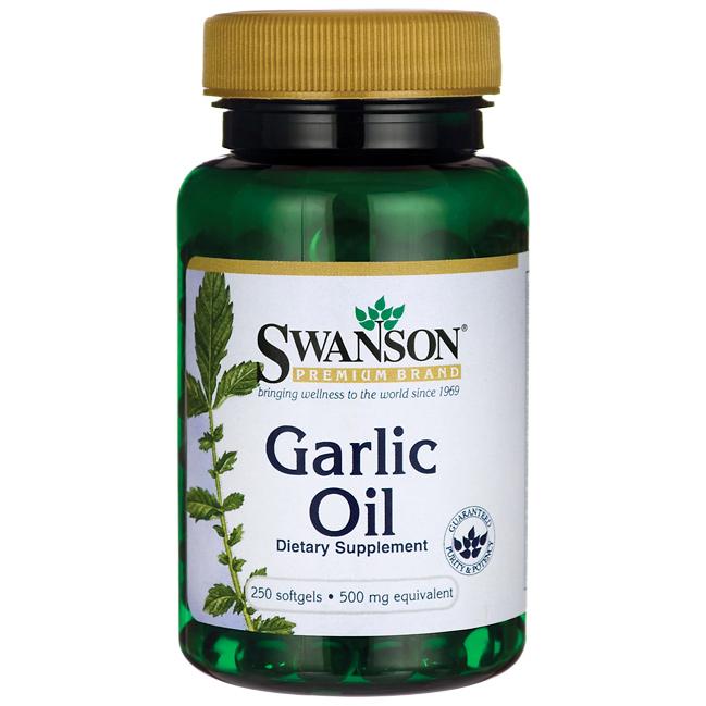 Swanson Garlic Oil, 500mg - 250 softgels - Health and Wellbeing at MySupplementShop by Swanson