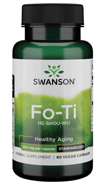 Swanson Fo-Ti Extract, 500mg - 60 vcaps - Health and Wellbeing at MySupplementShop by Swanson